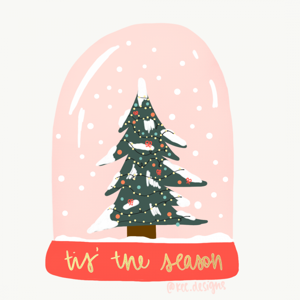 Snow Globe Drawing  Christmas prints, Christmas graphics