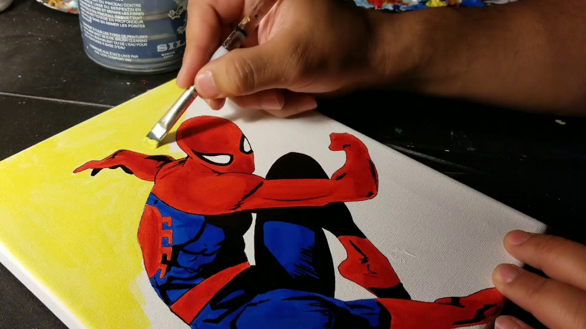 Spider-Man Acrylic Painting