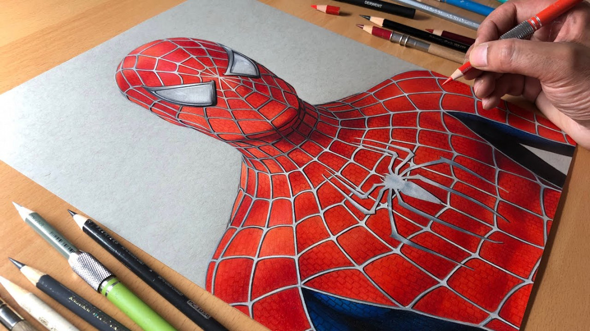 Spider-Man Drawing (Sam Raimi Suit) - Time-lapse + Real-time  Artology