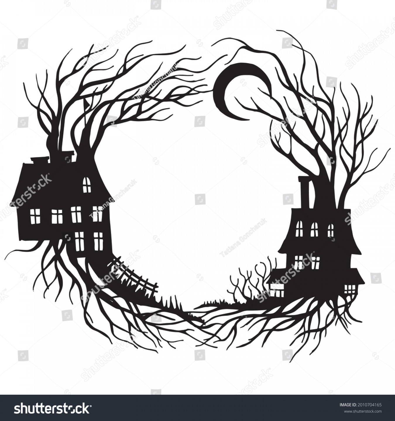 , Spooky Tree Drawing Images, Stock Photos, D objects