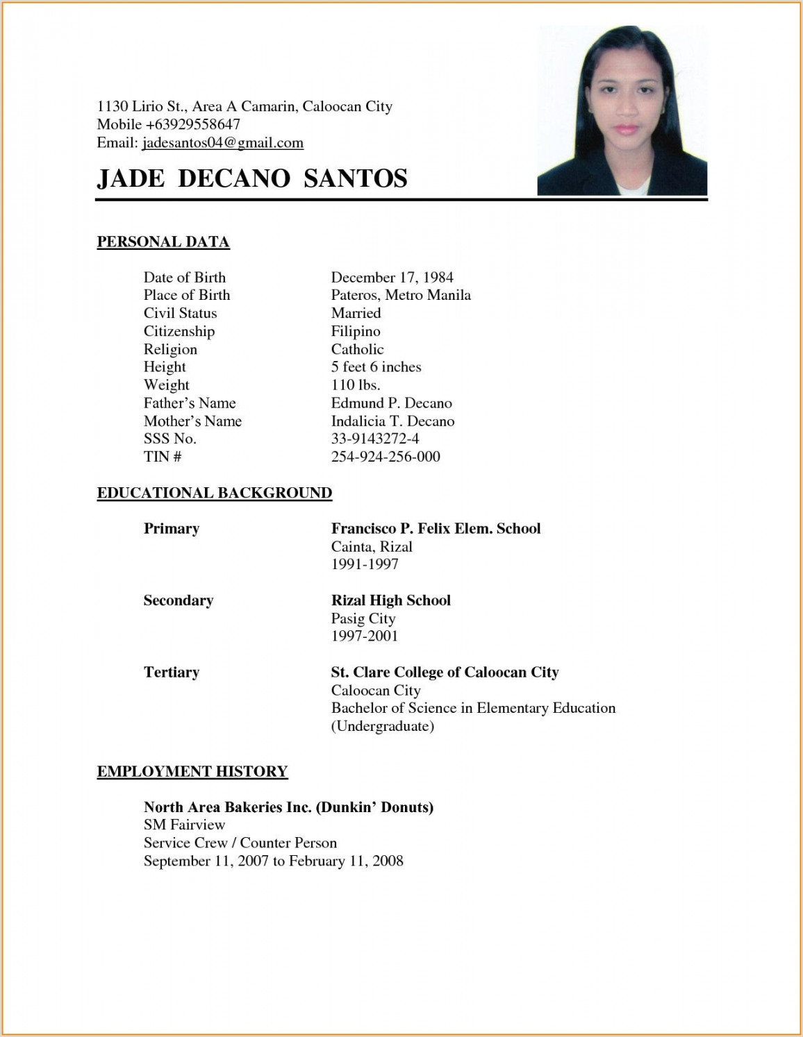 Standard Cv format In Pakistan  Good resume examples, Basic