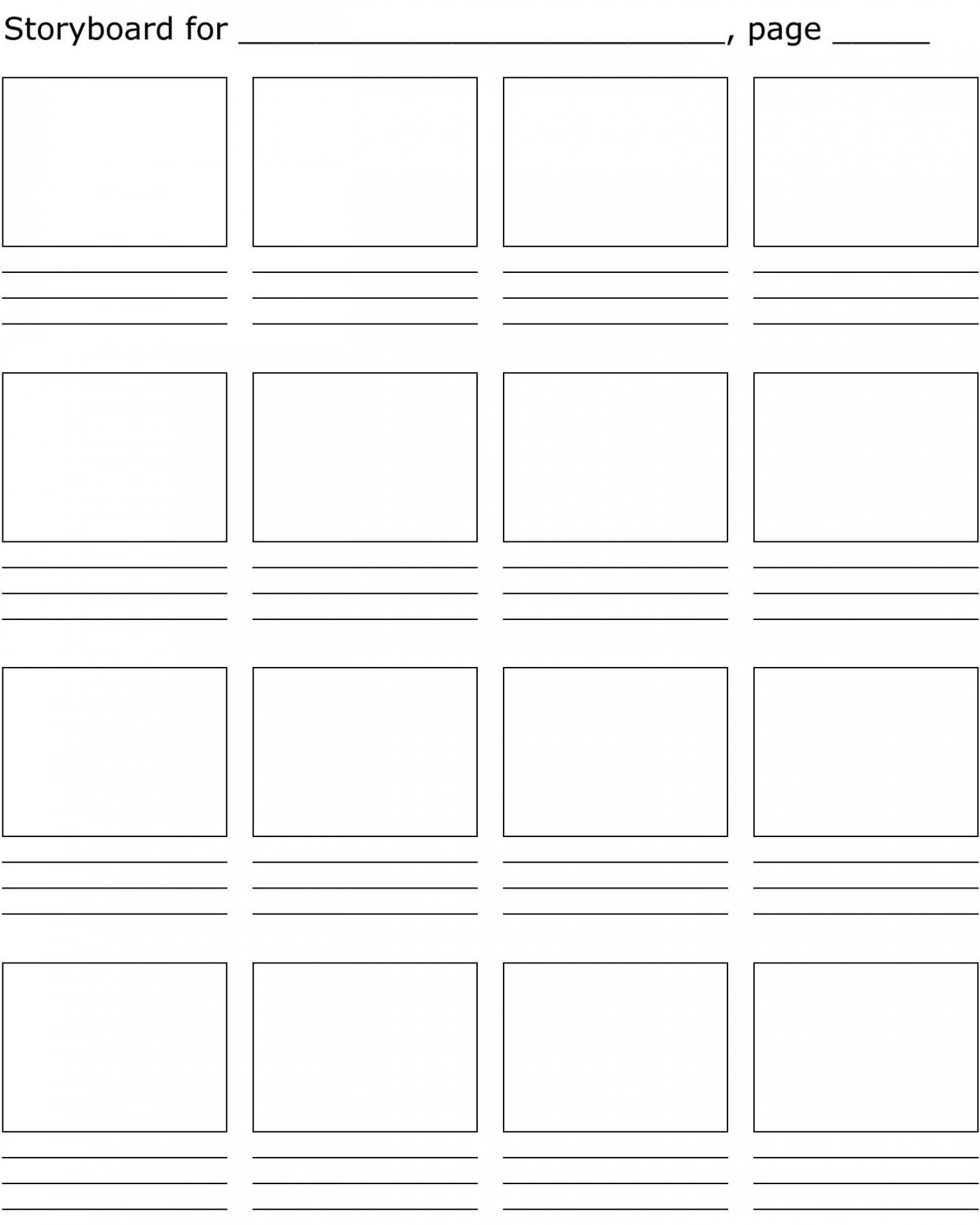 STORYBOARD TEMPLATE  Storyboard template, Storyboard, Storyboard