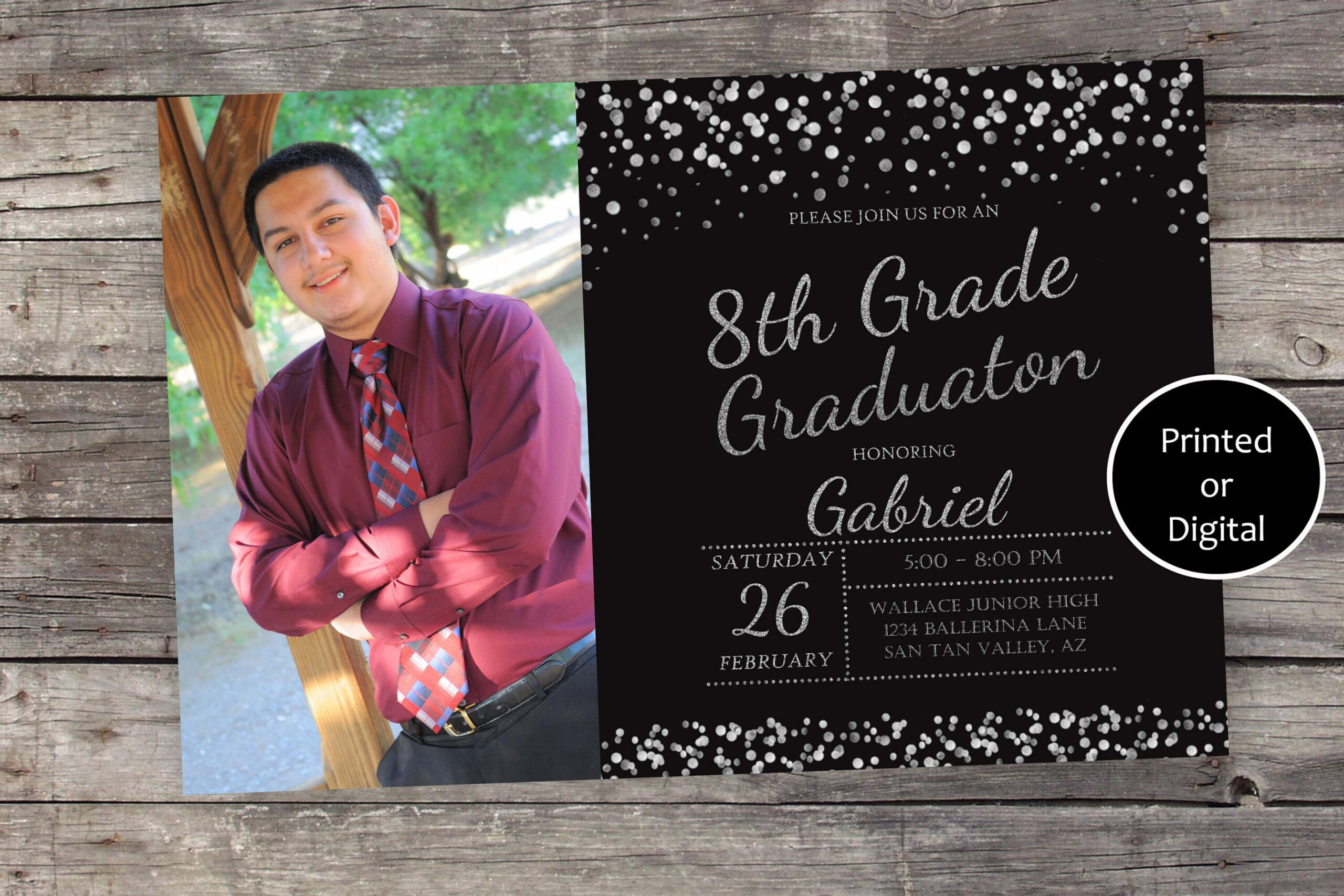 th Grade Graduation Invitation Middle School Graduation - Etsy