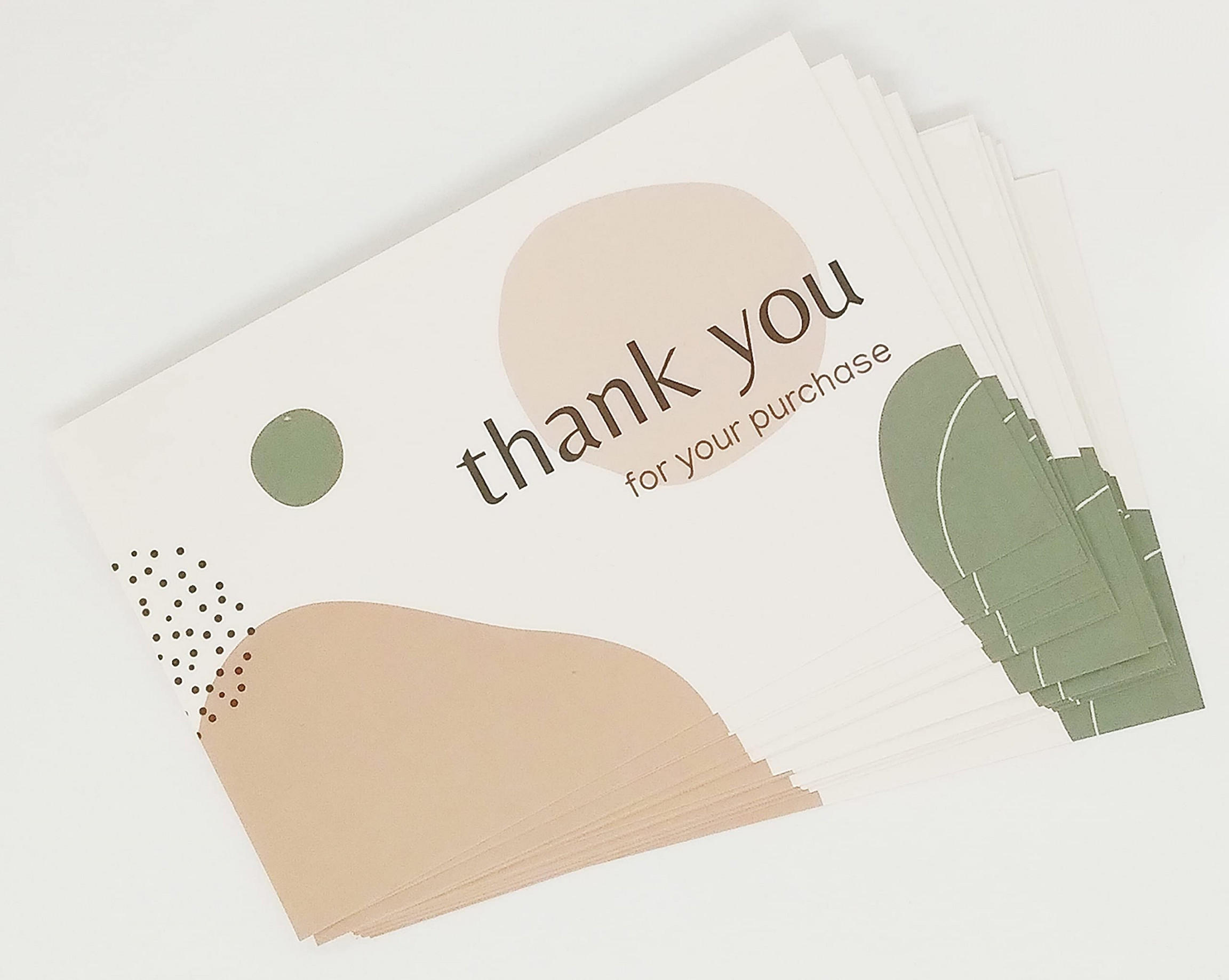 Thank You For Your Purchase Business Cards, Large Size  x , Pack of ,  Elegant and Professional Design, Recommended for Online Retailers, Small