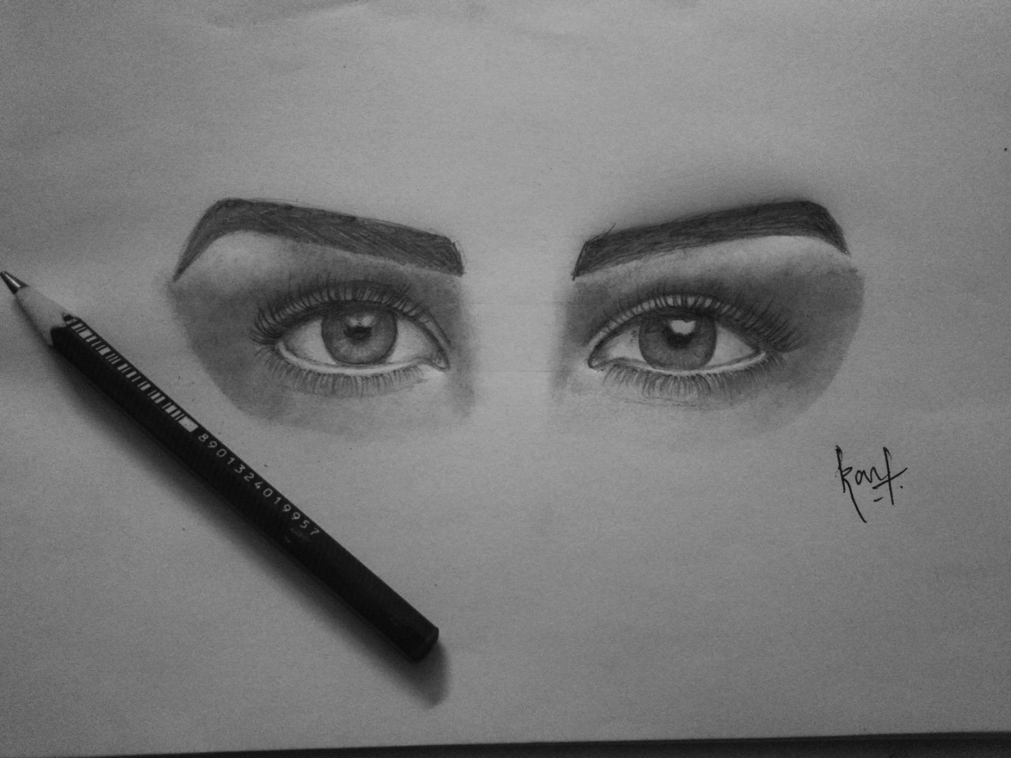 The art of eye contact✨💜 #Pencil_sketch  Pencil sketch, Eye