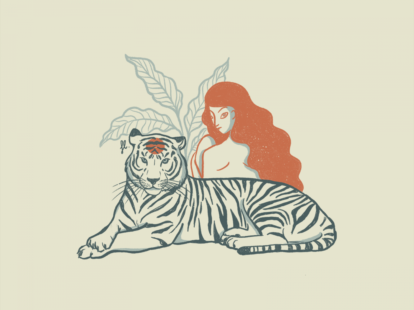 The tiger and the woman  Tiger artwork, Tiger art, Tiger illustration