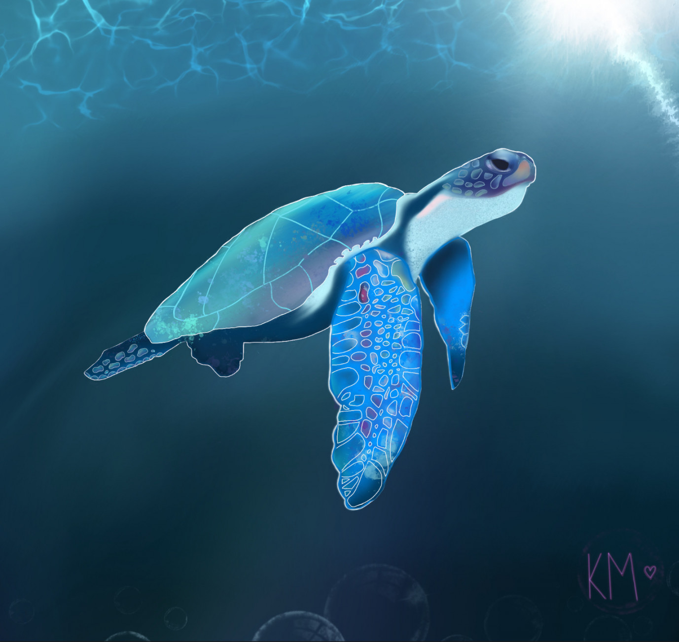 Turtle Digital Drawing by xKatia on DeviantArt