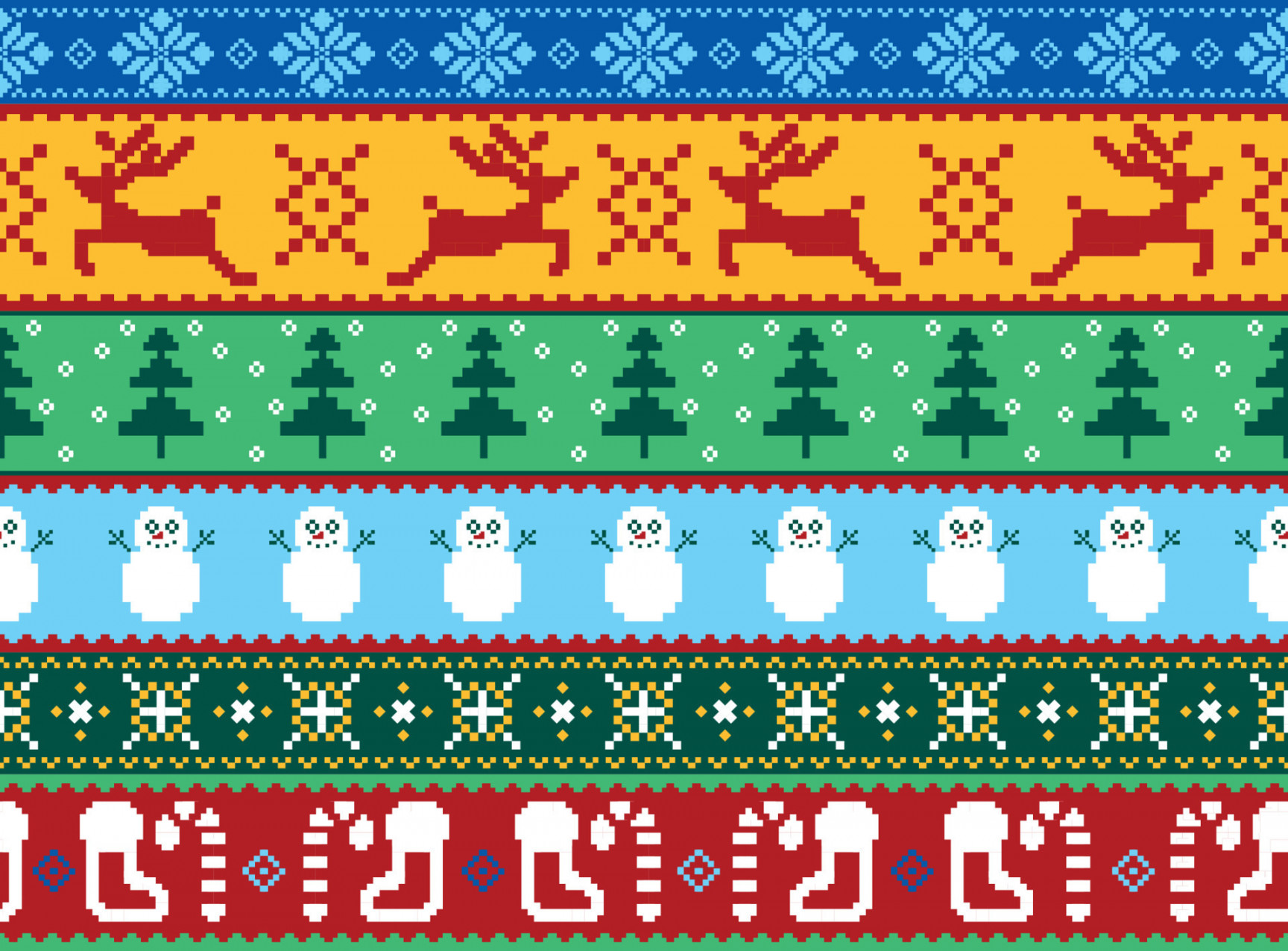 Ugly Sweater Christmas Seamless Background  Vector Art at