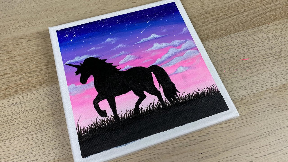 Unicorn Painting Idea For Beginner  Easy Acrylic Painting #