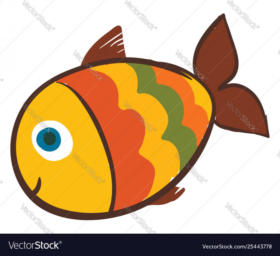 Unique fish or color Royalty Free Vector Image