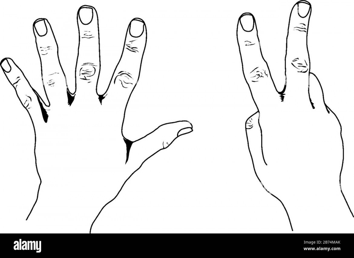 United States Style Counting Hands depicting  in US Style