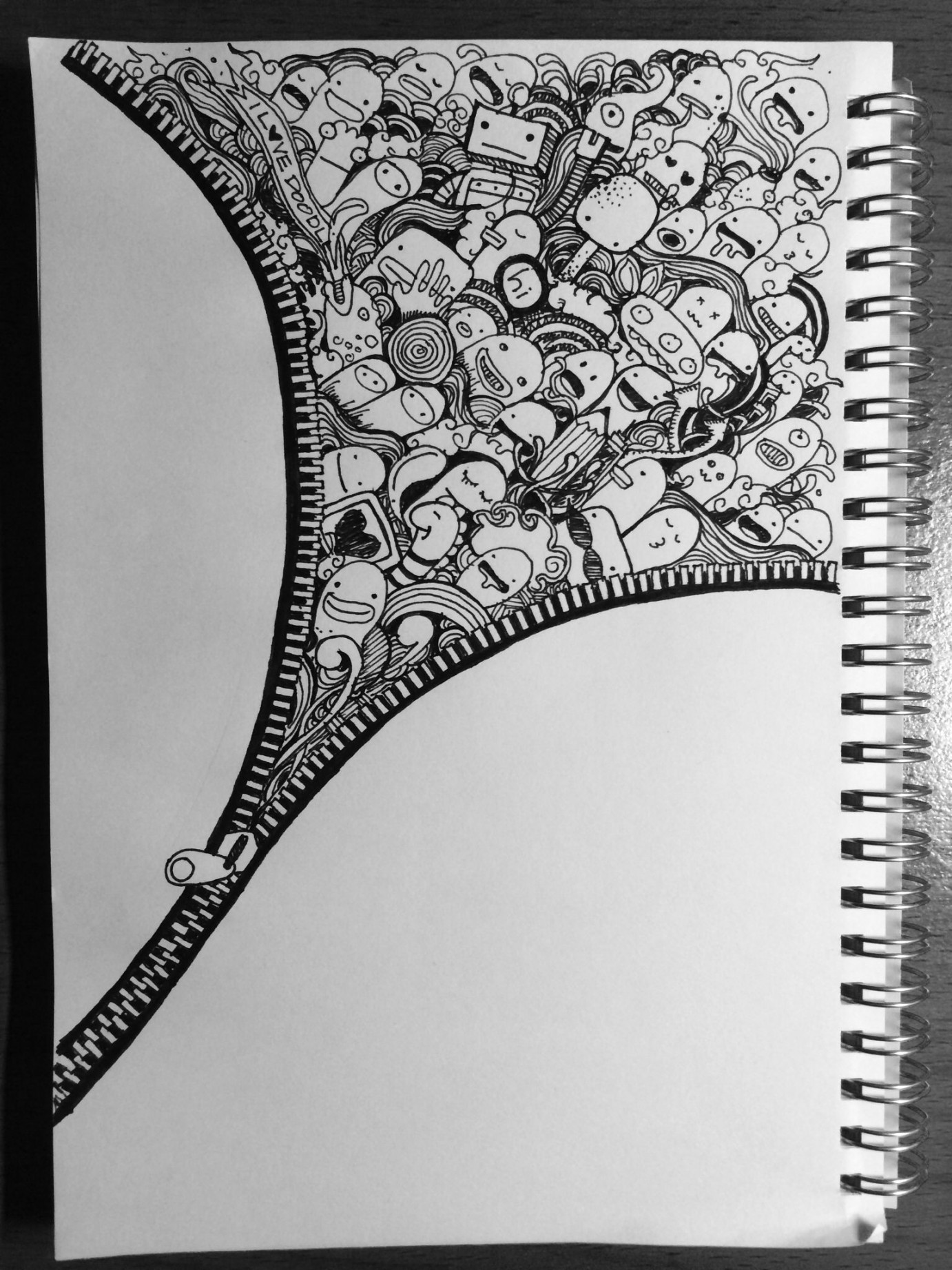 Unzip #doodle #art #drawing  Doodle art, Doodle art drawing