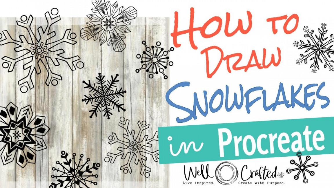 Use the Symmetry Tool to Draw Snowflakes in Procreate!