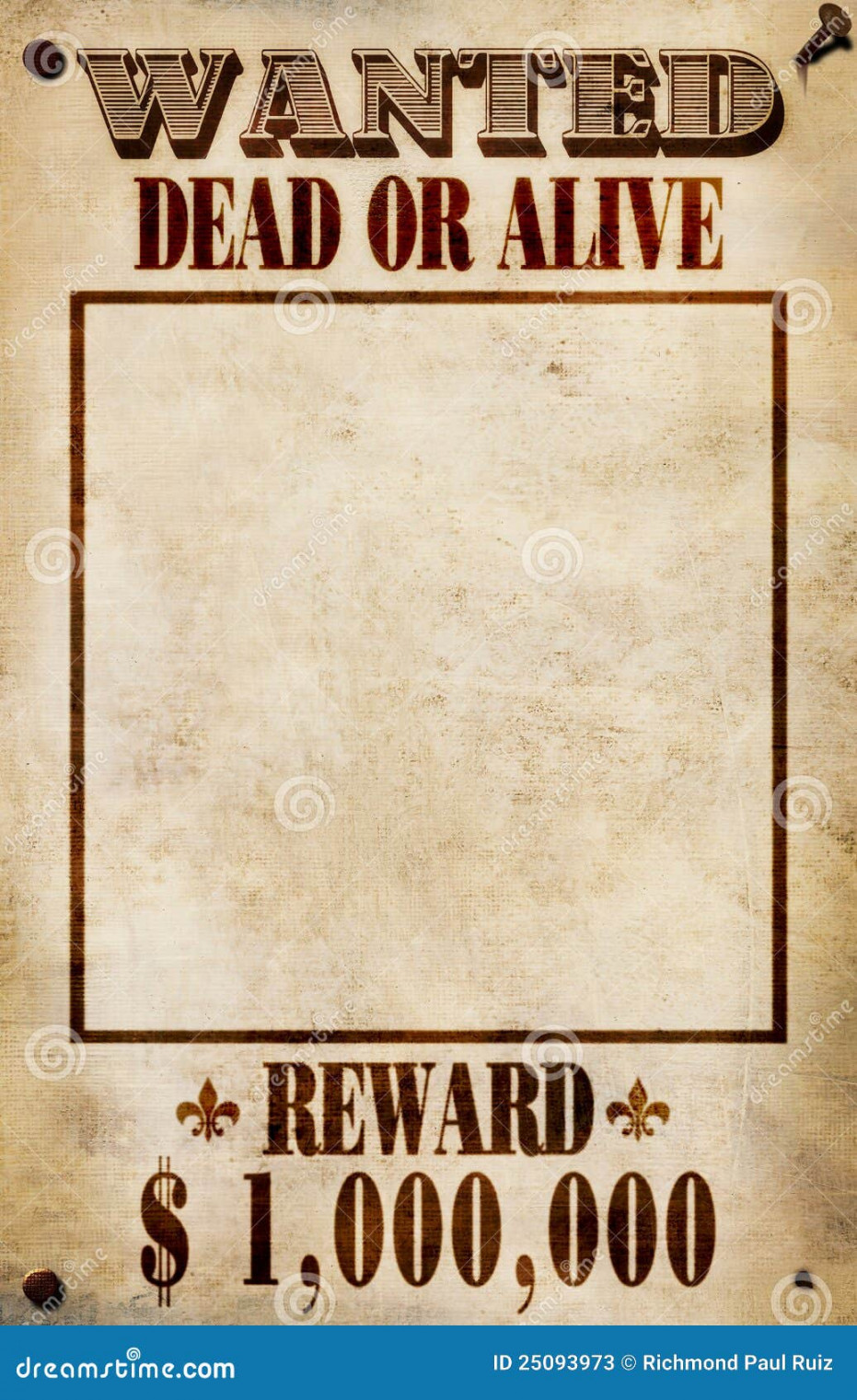 Wanted Poster - Dollar Reward Stock Illustration - Illustration of