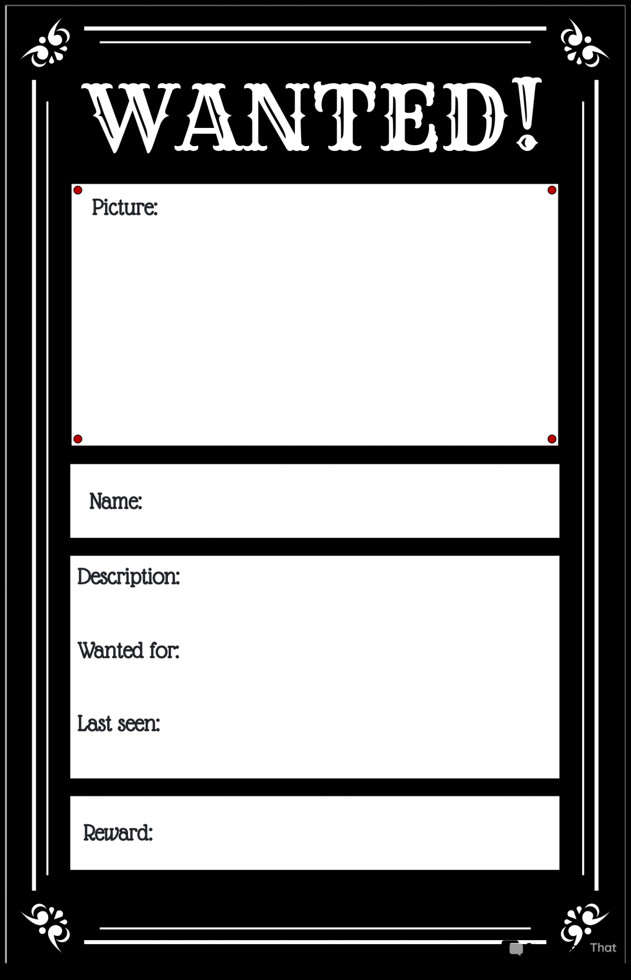 Wanted Poster  Storyboard von poster-templates