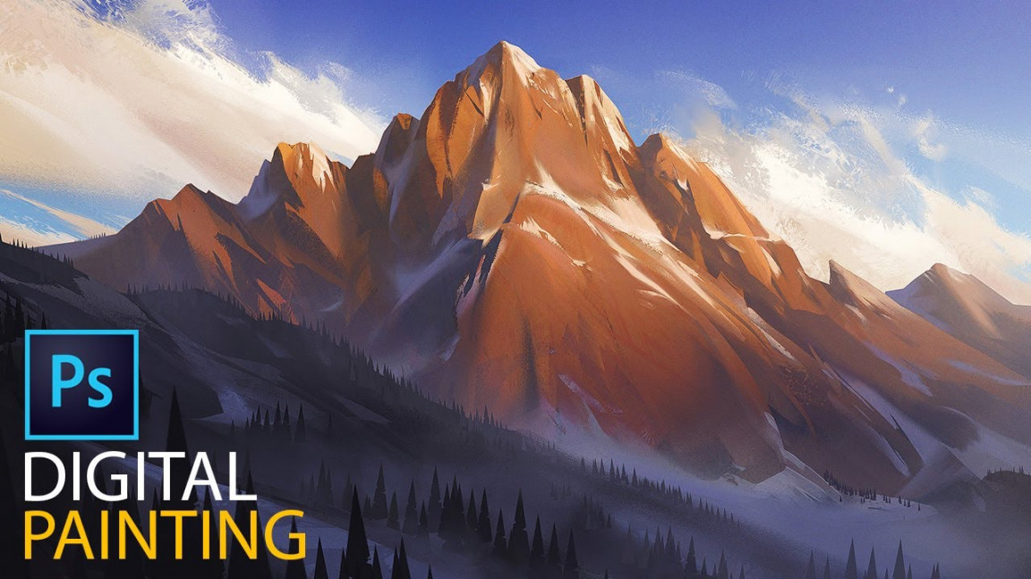 Winter Mountain: Complete Digital Painting Process