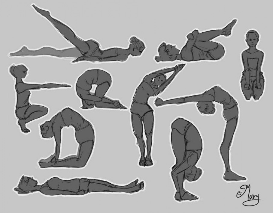 Yoga Poses :) by marym.deviantart