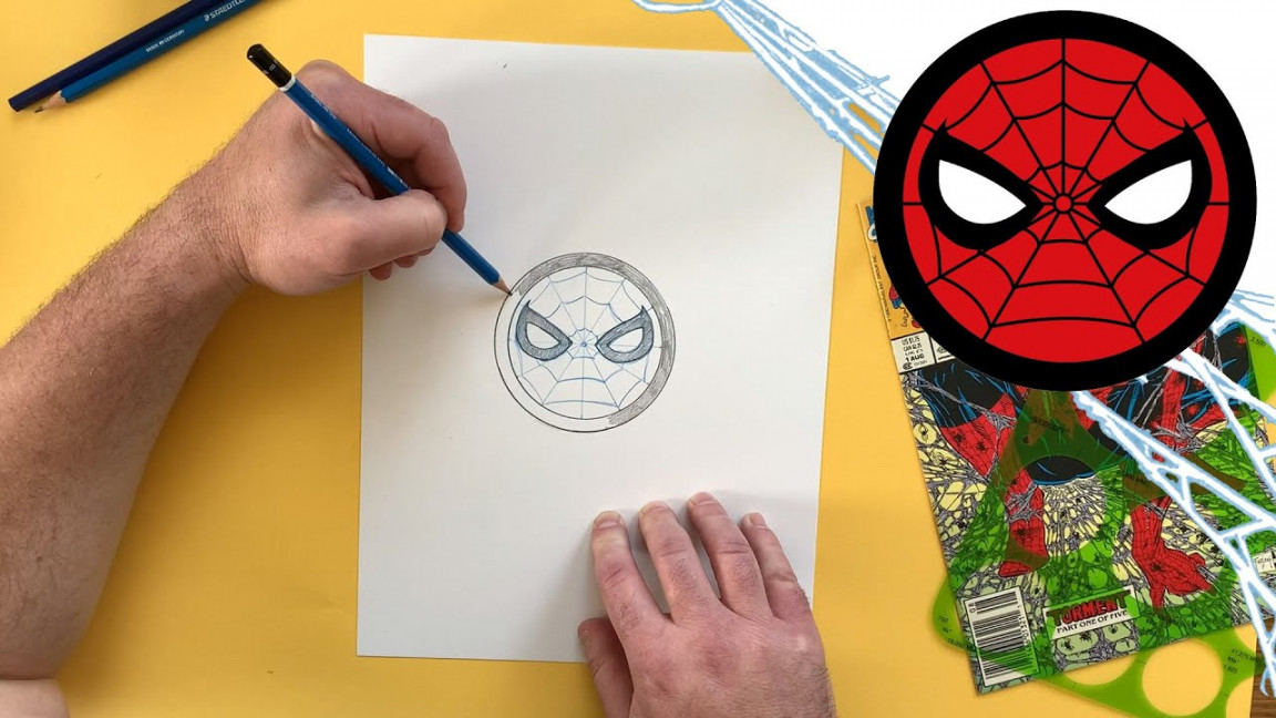 You Can Draw the Spider-Man Logo!  Marvel Draw!
