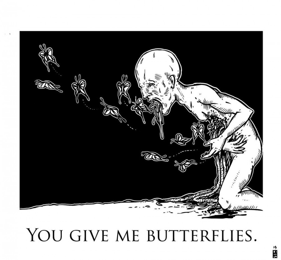 You give me butterflies Art Print by Sorrows & Bone  You give me