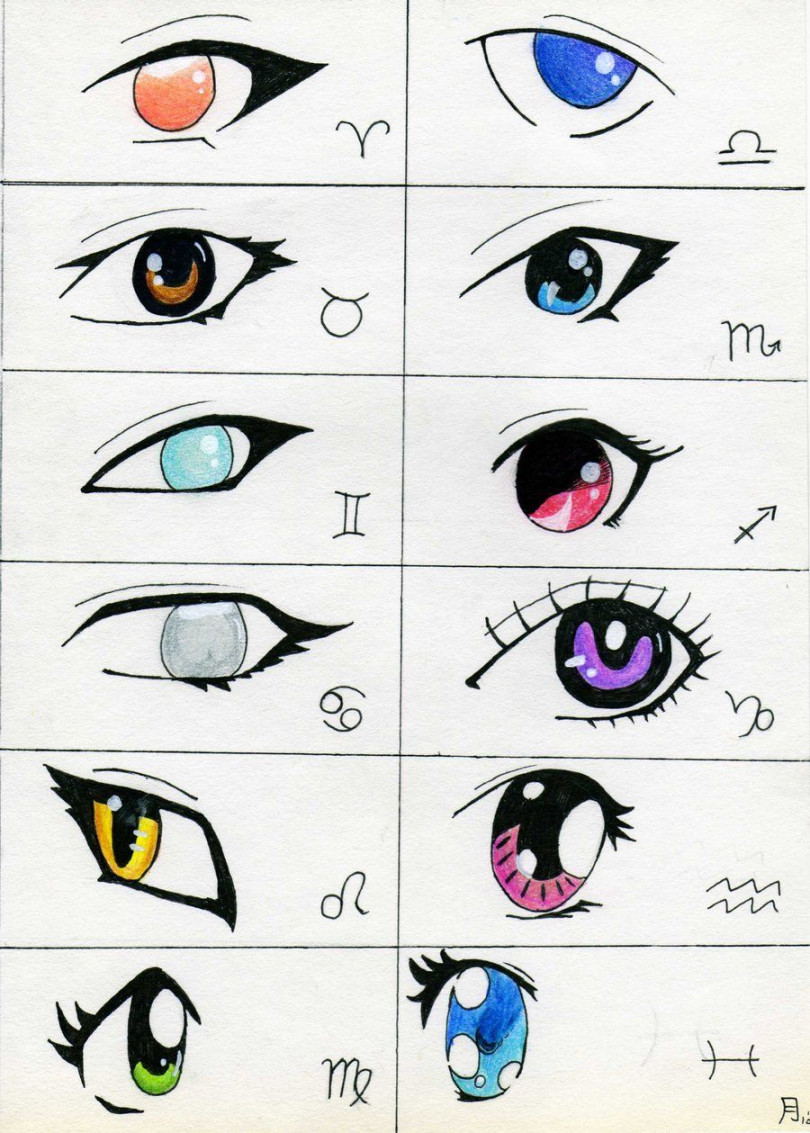 Zodiac Eyes by MukuroQueen on deviantART  Anime eye drawing