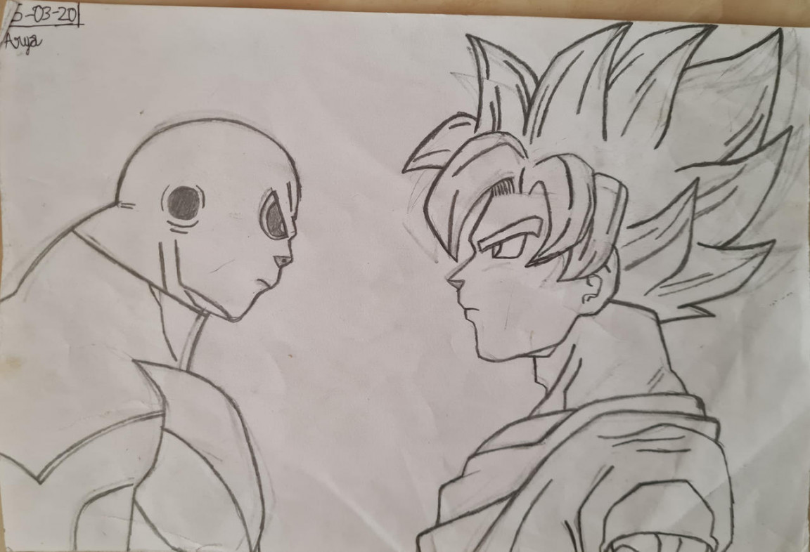 A Goku vs Jiren drawing I did a year ago by