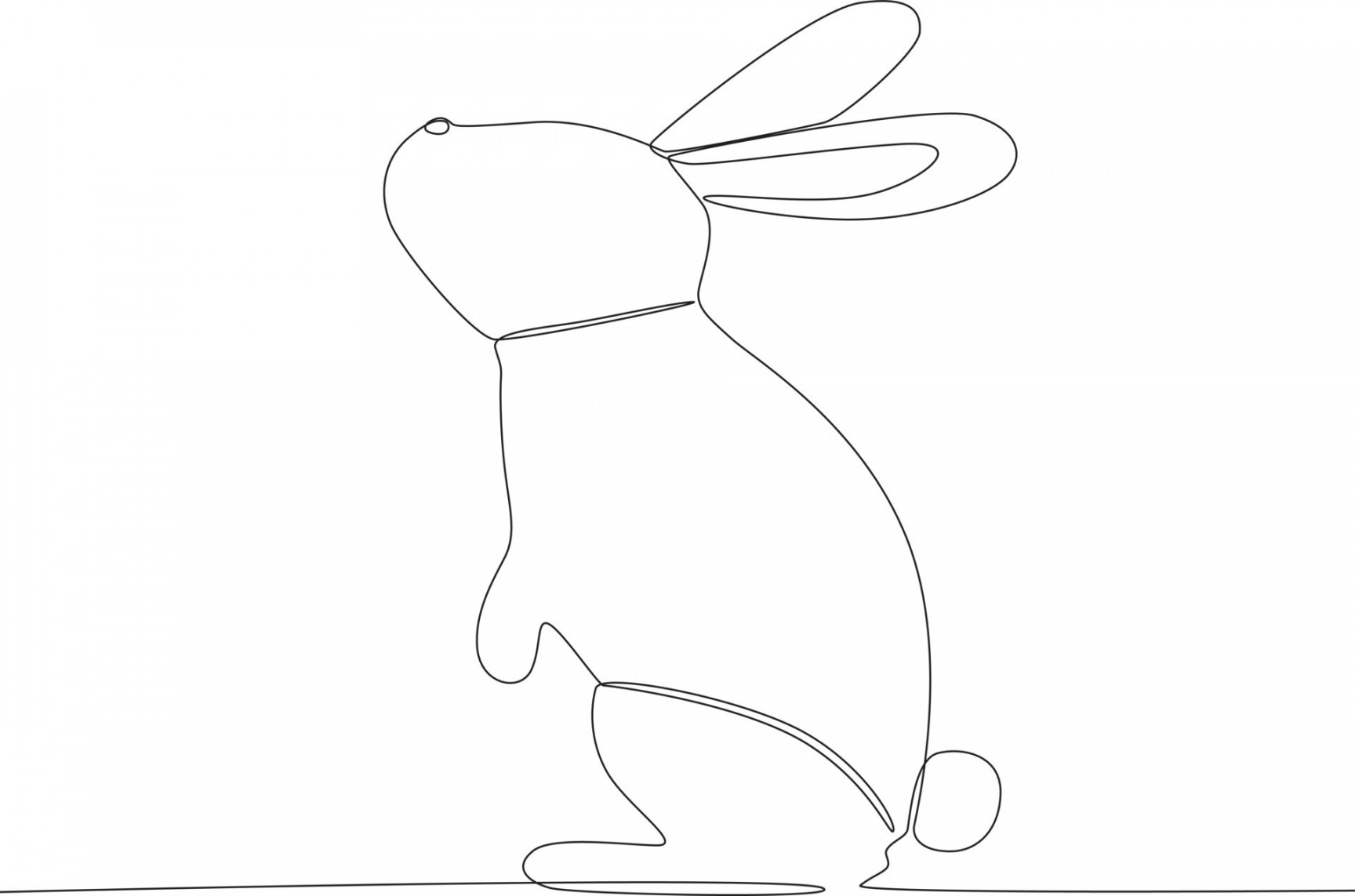 A rabbit standing looking up  Vector Art at Vecteezy