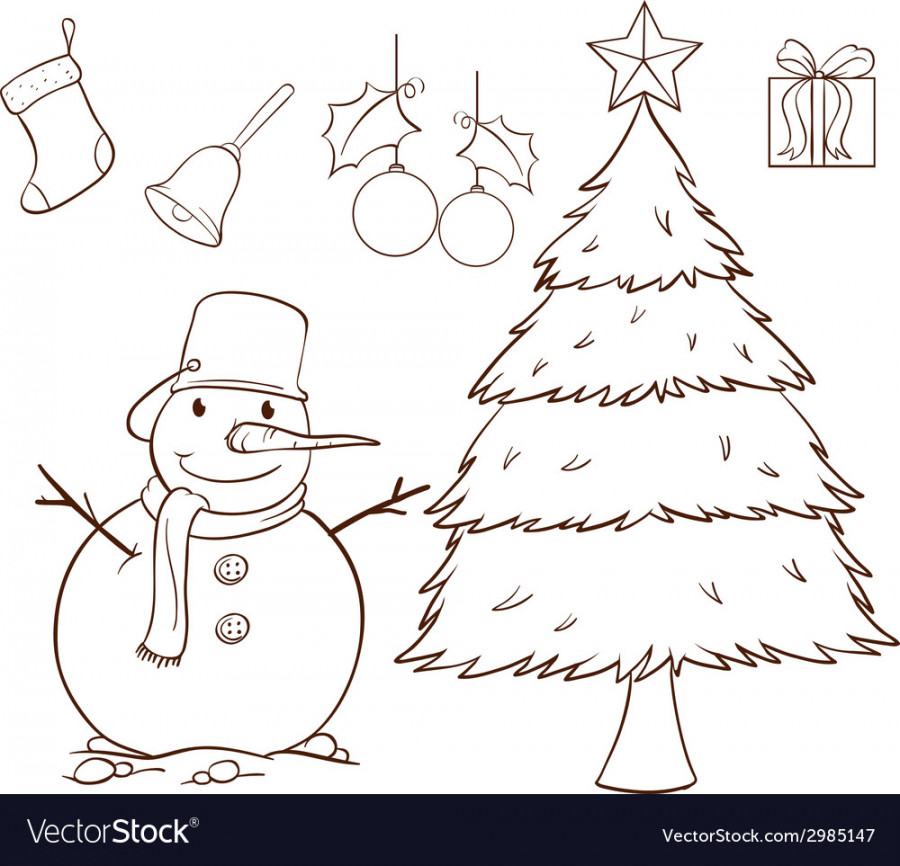 A simple drawing for christmas Royalty Free Vector Image