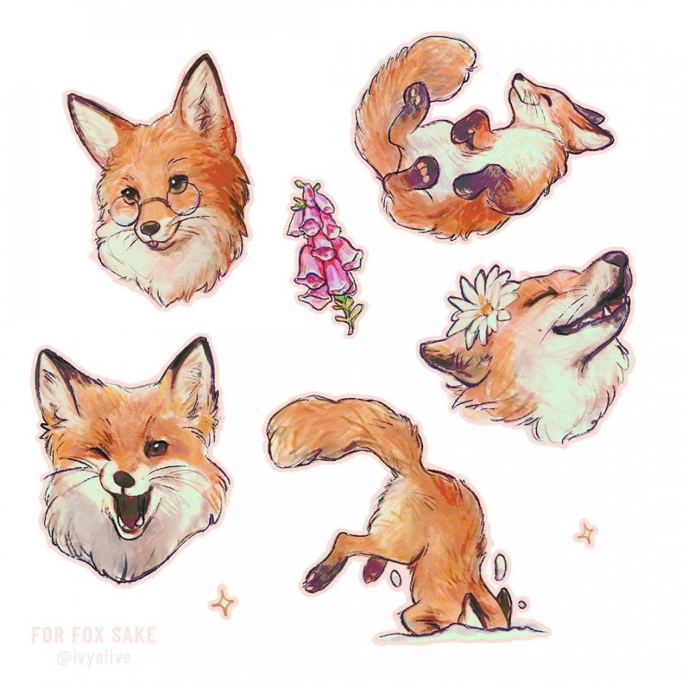 Adorable Fox Stickers for your Collection