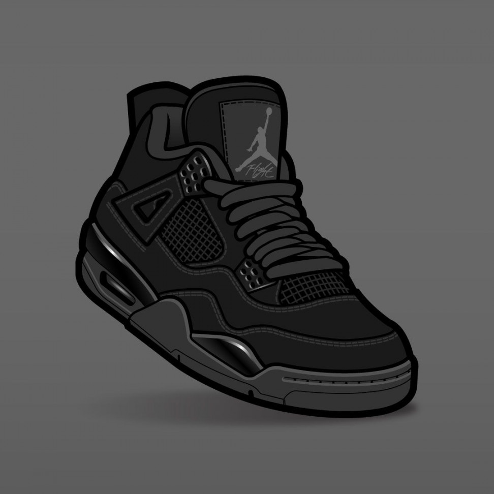 Air Jordan  Black Cat JPEG PNG SVG Digital Download Sneaker Art