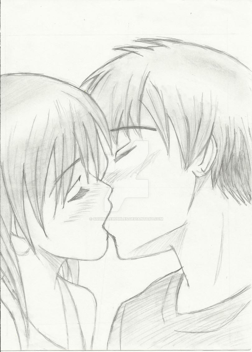 Anime Kissing by SquirtleBubbles on DeviantArt