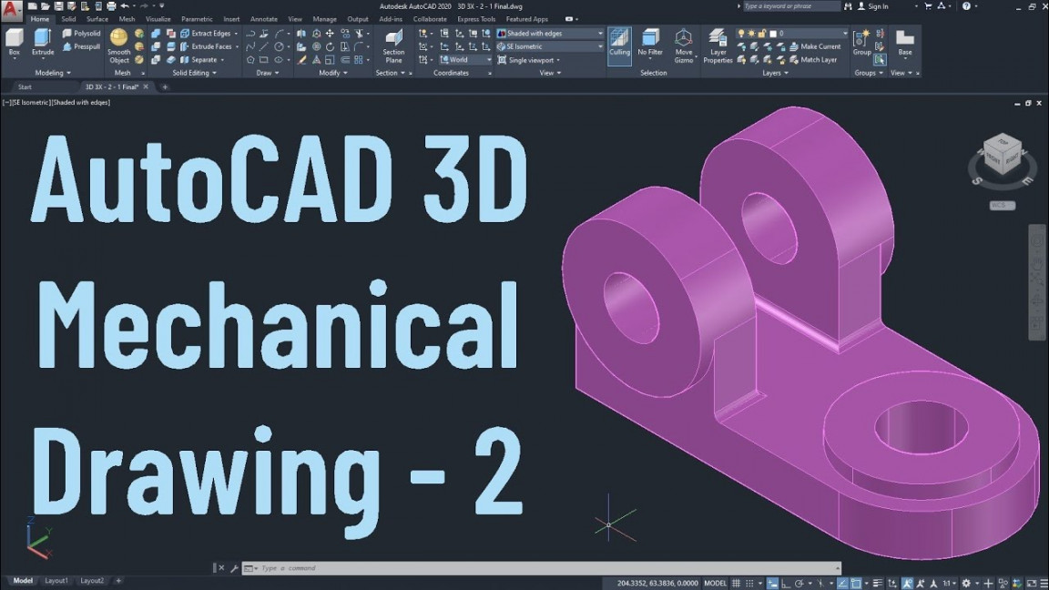 AutoCAD D Mechanical Drawing Tutorial -