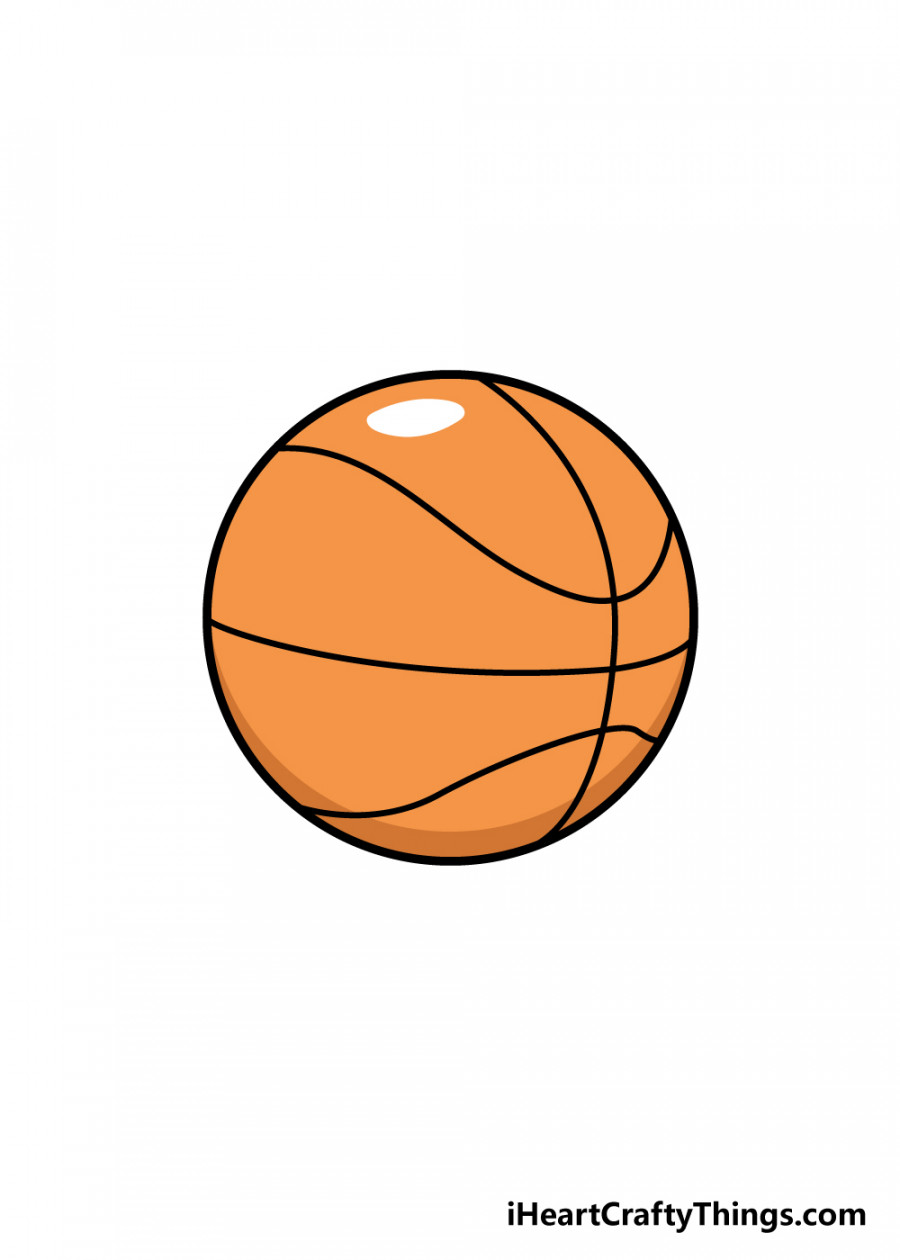 Basketball Drawing - How To Draw A Basketball Step By Step