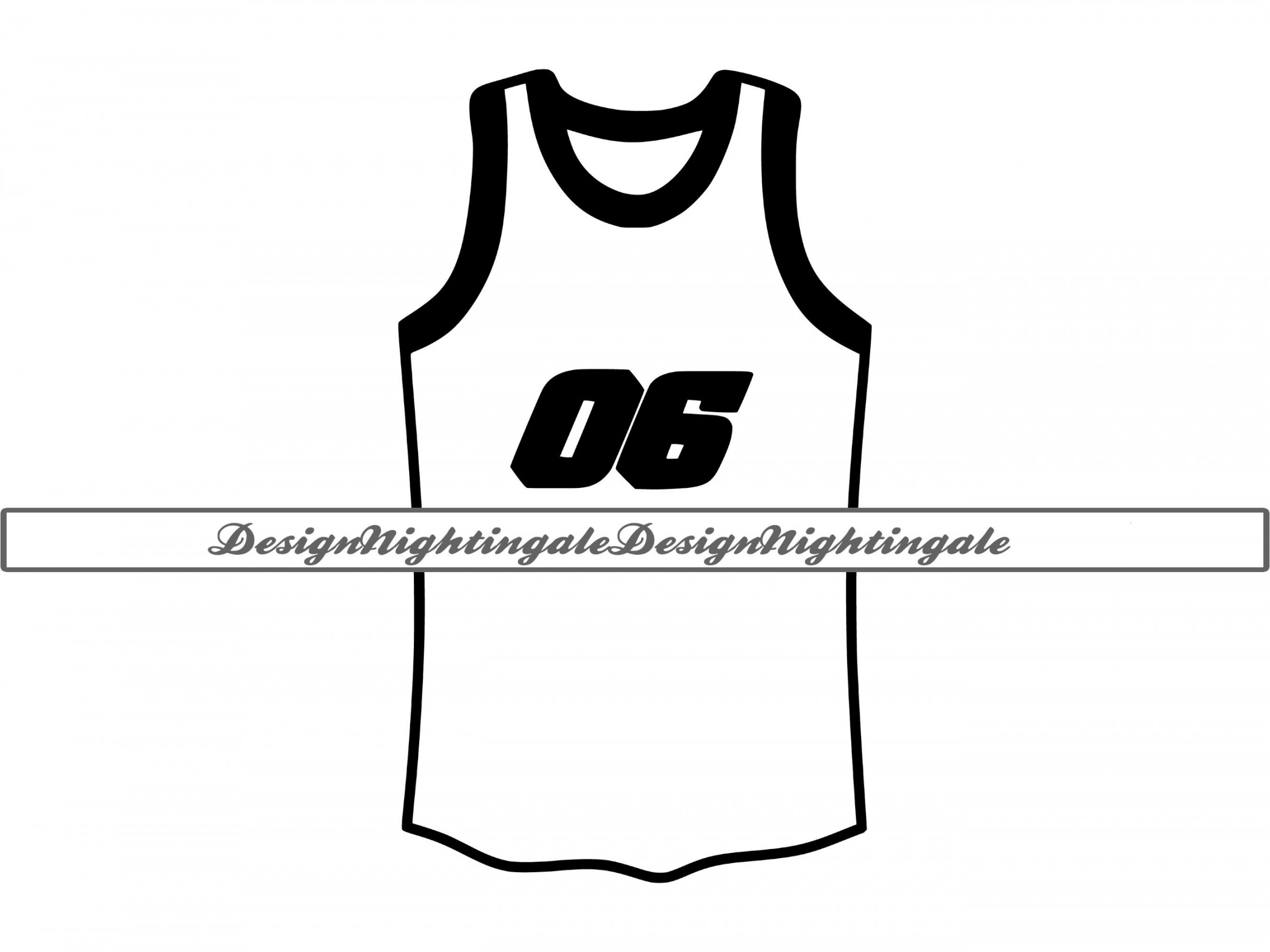 Basketball Jersey Outline SVG, Jersey Template SVG, Jersey SVG