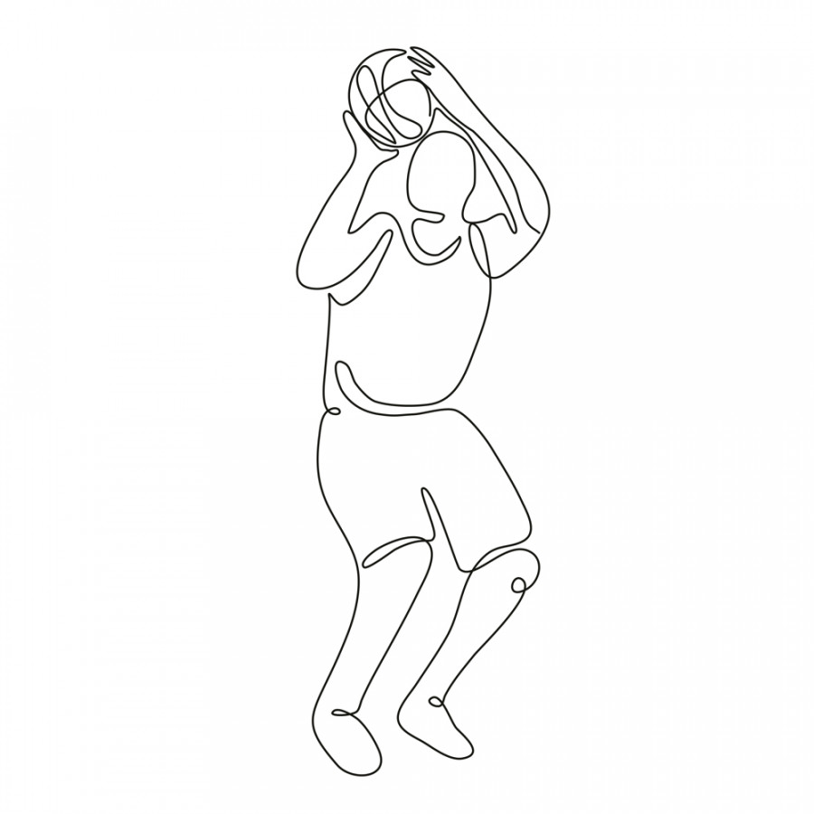 Basketball Player Free Throw Continuous Line on Behance