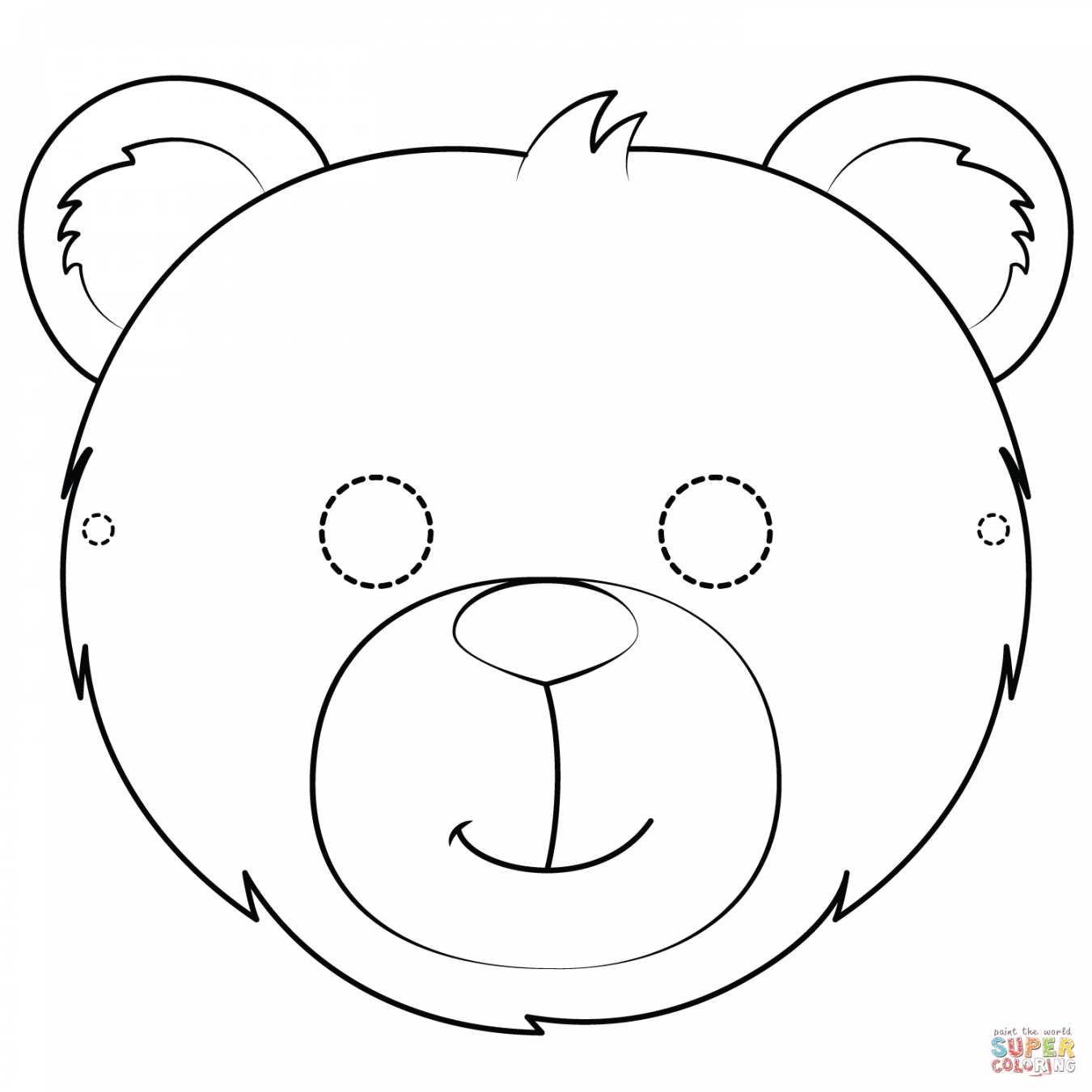 Bear Mask coloring page  Free Printable Coloring Pages in