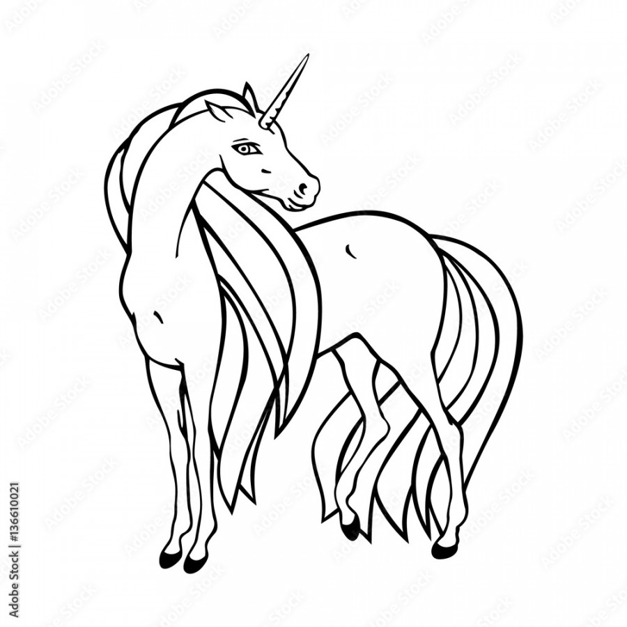 beautiful drawing of unicorn