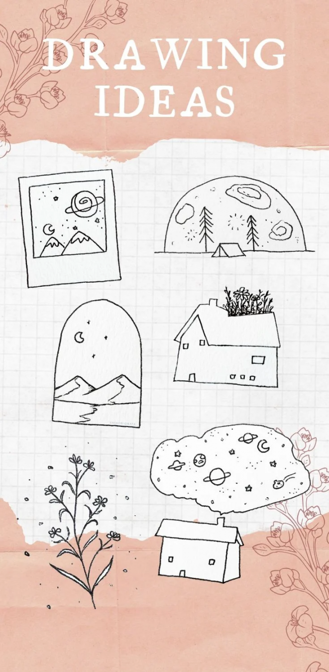 Beautiful Easy Drawing Ideas  Beautiful easy drawings, Easy