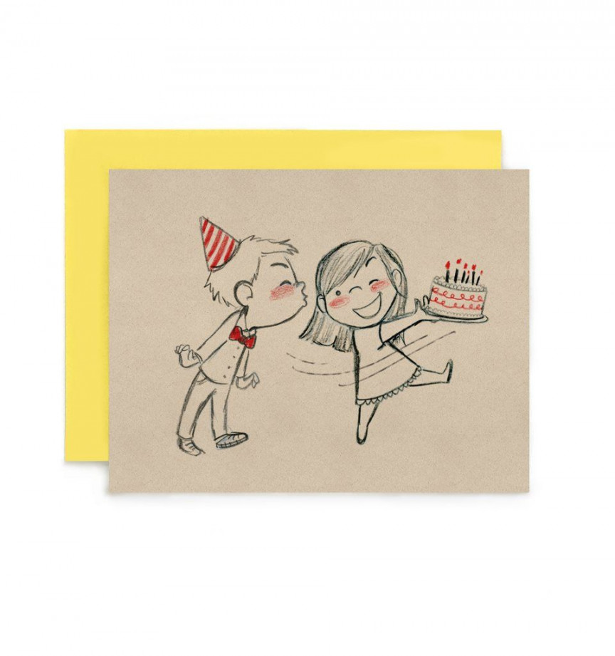 Birthday Mischief Greeting Card – Le Petit Elefant  Cute drawings