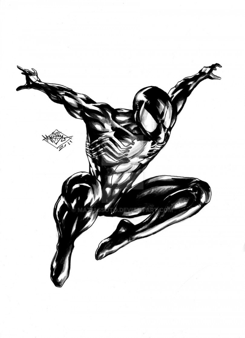 Black Suit Spiderman  Spiderman black suit, Black spiderman