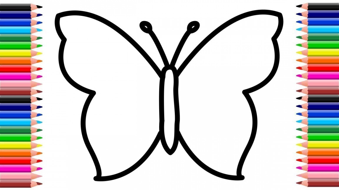 Butterfly Drawing  Easy drawing for kids