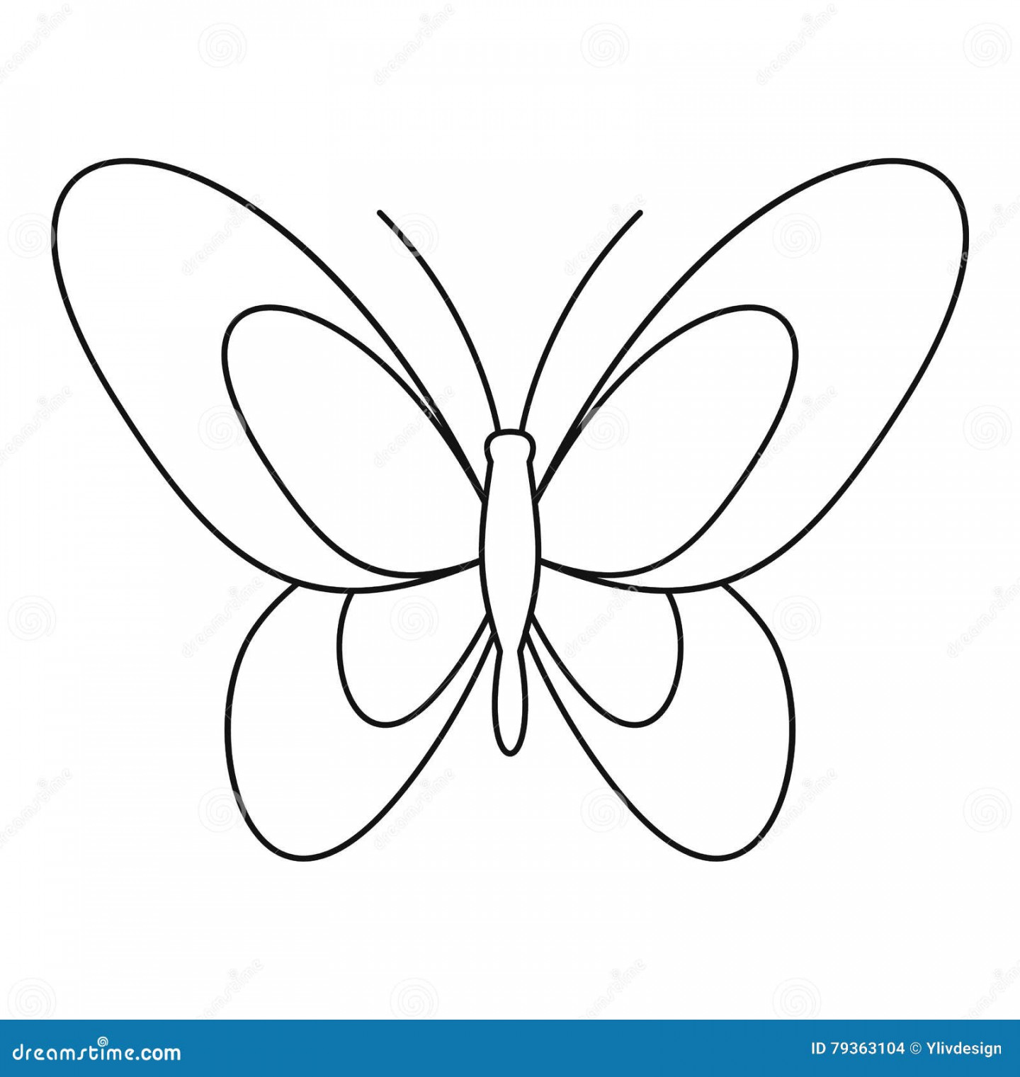 Butterfly Outline Stock Illustrations – , Butterfly Outline