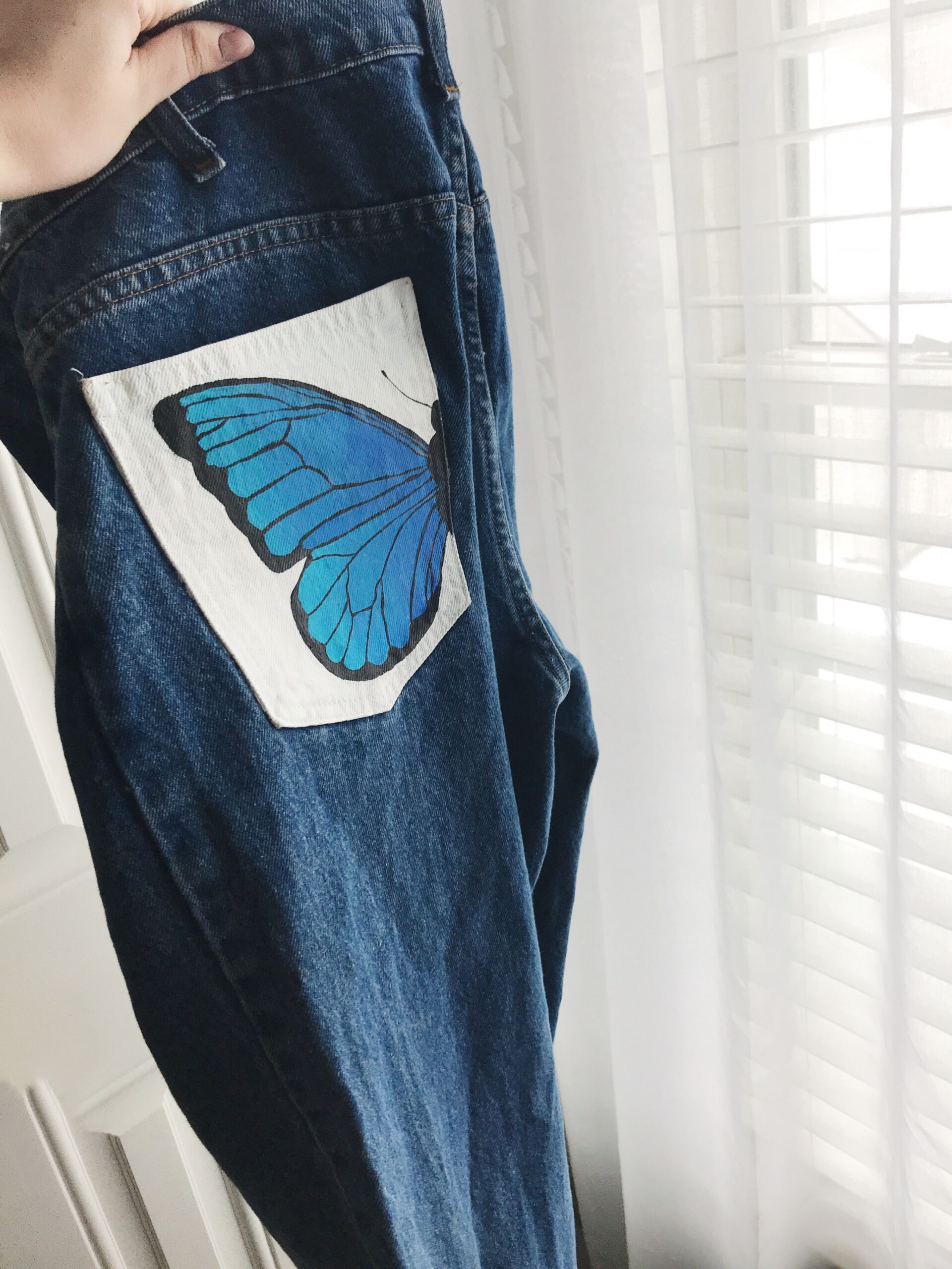 Butterfly Painted jeans !🦋 follow @adelynn