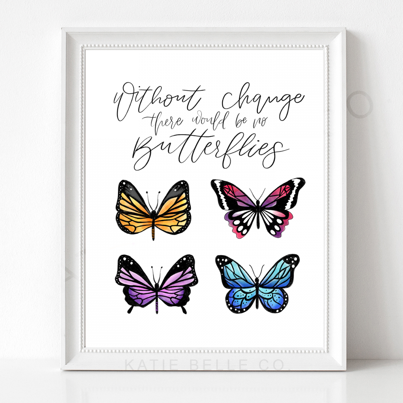 Butterfly Positive Motivational Art  Uplifting Quote  Monarch Butterflies