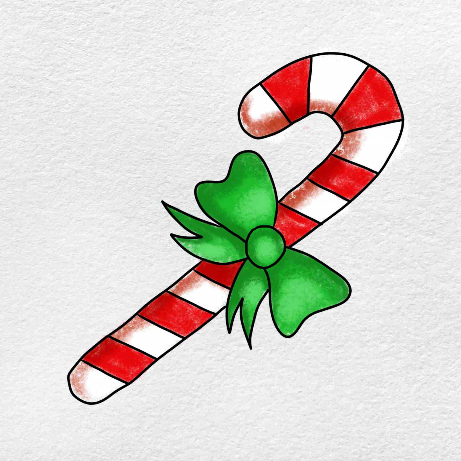 Candy Cane Drawing - HelloArtsy