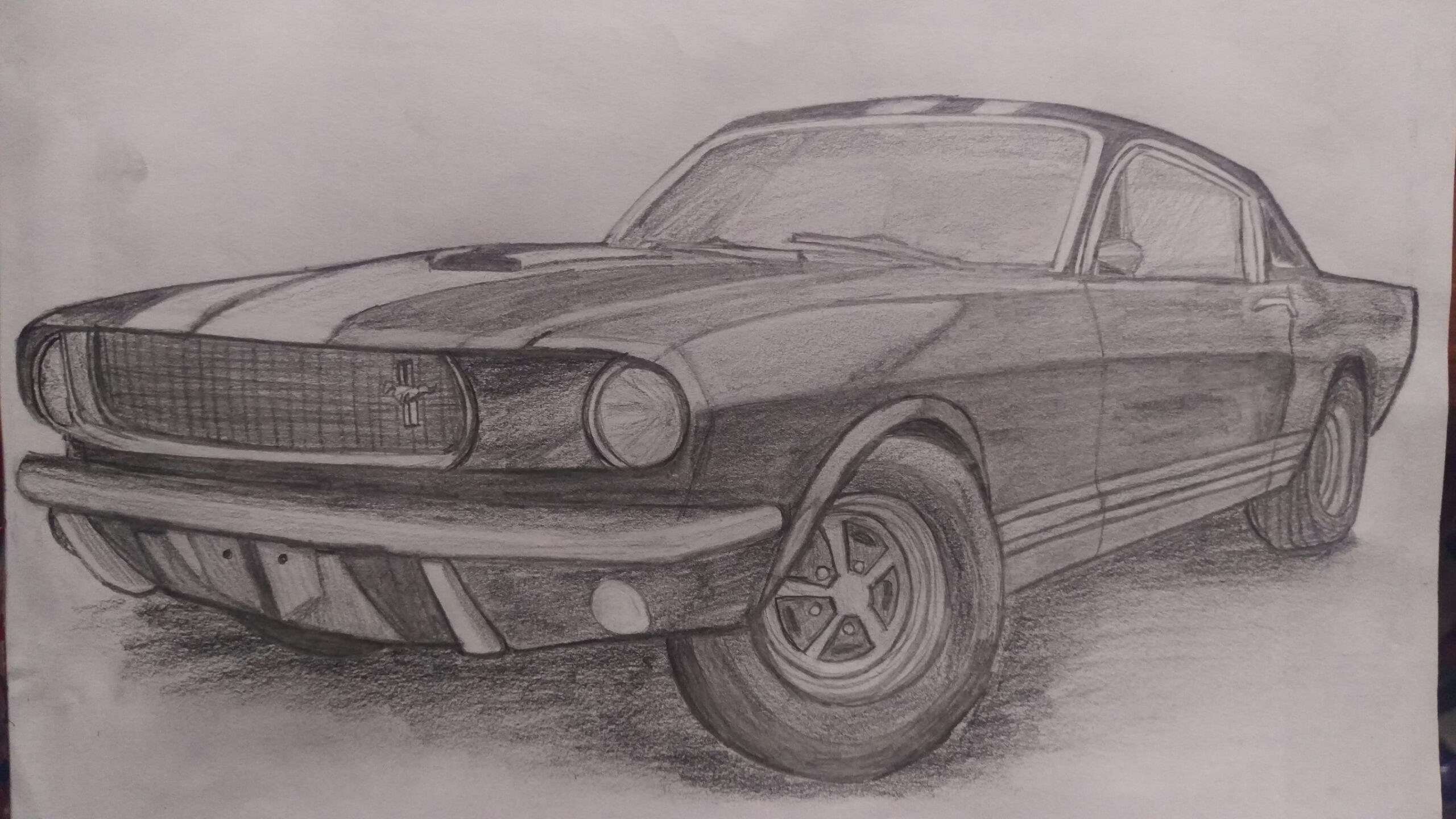 Custom Pencil Car Drawing - Etsy