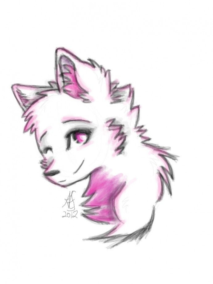 Cute Chibi Wolf : by InvaderZELENA on deviantART  Hund zeichnen