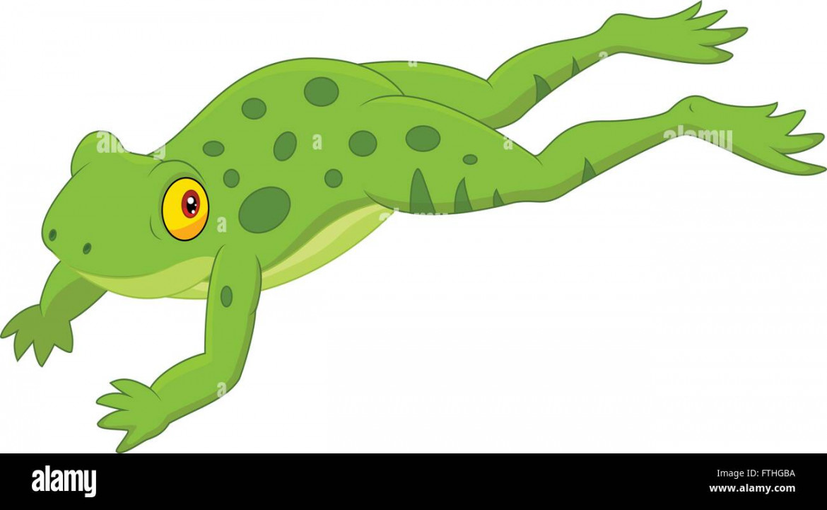 Cute frog jumping Stock Vector Image & Art - Alamy