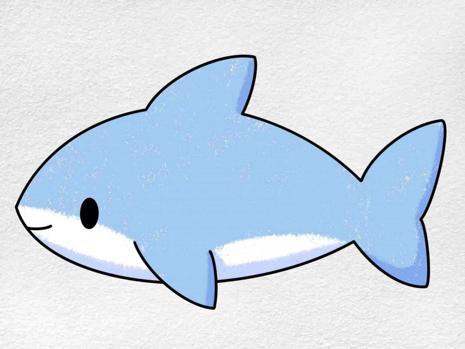 Cute Shark Drawing - HelloArtsy