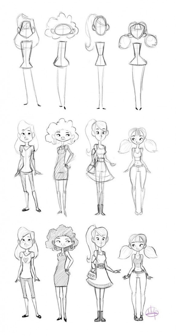 Design characters based on simple shapes  Drawing cartoon