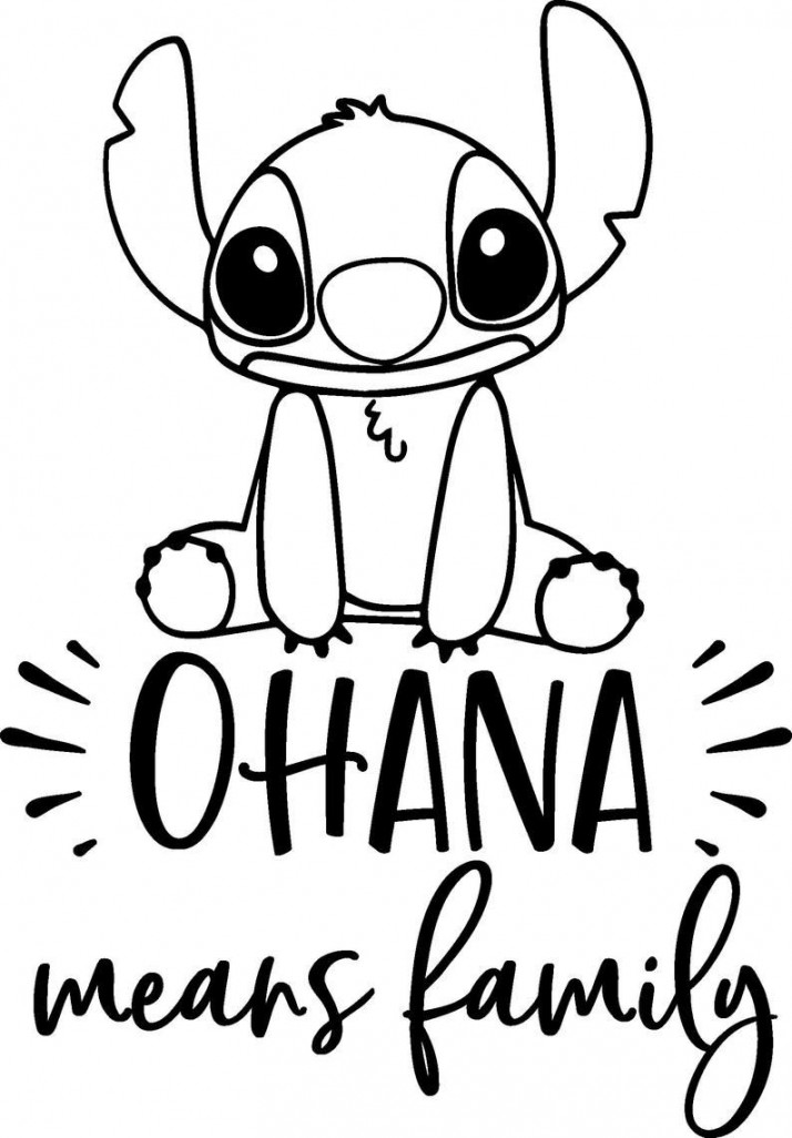 Disney inspired Lilo and Stitch Ohana Means Family Vinyl Decal